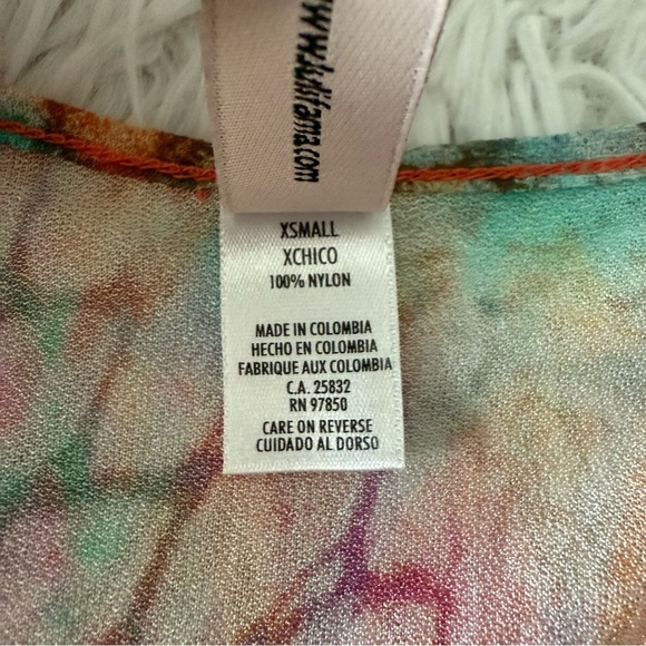 Luli Fama Cabana V-Neck Beach Dress in Multicolor Animal Print Size XS - Picture 7 of 7